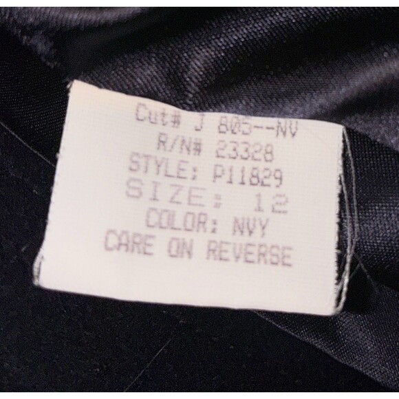 NWOT Pendleton 100% Navy Wool Womens Double Breasted Trench Coat Jacket 12 - Picture 3 of 7